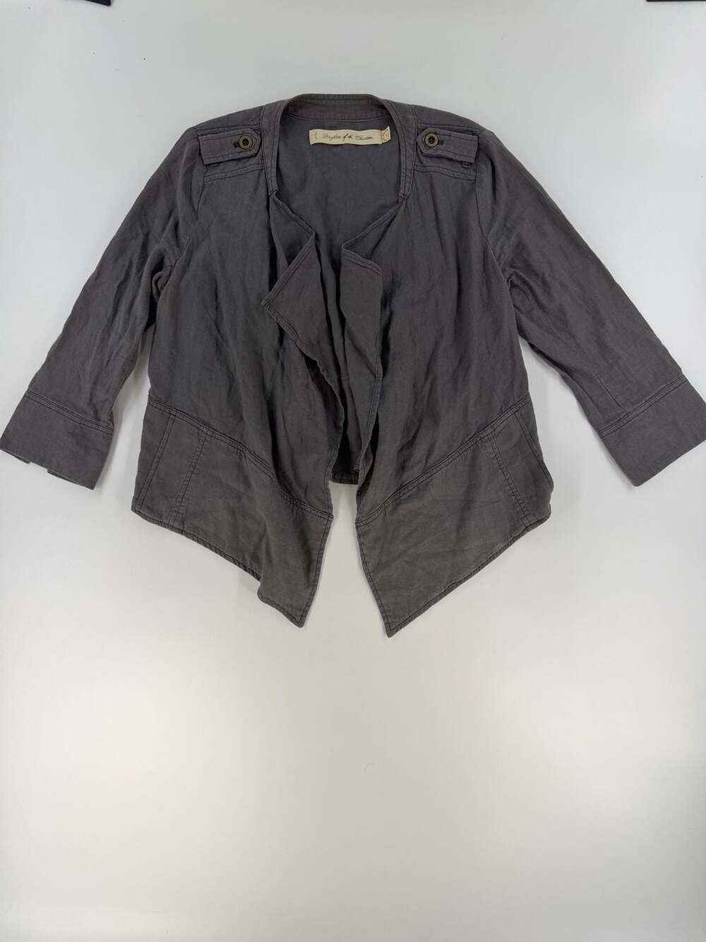 0784 Small Daughters of the Liberation Linen Blend Draped Jacket